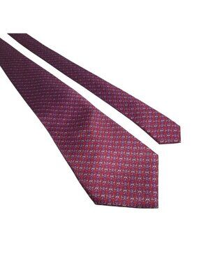 Bijoux Terner Mens Silk Red Blue Office Work Necktie Hand Made Accessory Gift